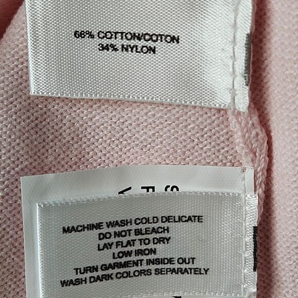 Cutter & Buck Golf Light Pink Cotton Blend V-Neck Pullover Long Sleeve Sweater - Picture 9 of 13